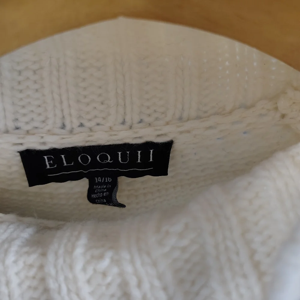 Eloquii Nordic Mockneck Sweater | Size 14/16 | NWT | Cozy Stretch Knit | Easy Fi